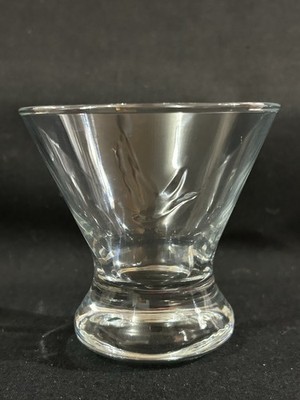 Grey Goose Embossed Vodka Stemless Footed Martini Cocktail Glass Only One
