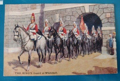 Kunst Postkarte, Die Garde des Königs in Whitehall, C T Howard