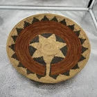 Antique Mesa Coil Wedding Basket 20 pt Star Native American 14”