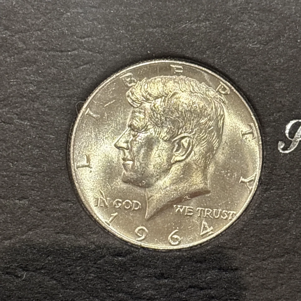 1964–P Brilliant Uncirculated US COIN SET 90% SILVER in Genuine Mint Set Case BU - Image 3 of 4