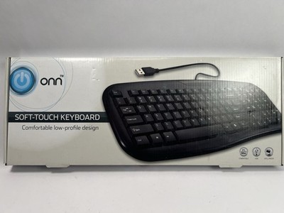 Onn Wired Keyboard USB Soft-Touch Spill-proof ONA11H0089 PC/MAC New Open Box