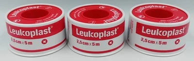 Leukoplast Adhesive Tape 2.5cm x 5m – Pack of 3 Rolls