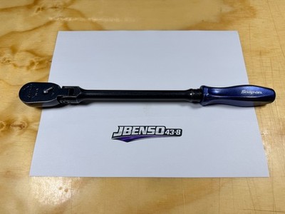 Snap-on Tools POWER BLUE 3/8'' Drive Hard Grip Black Flex Ratchet GFHLFD80AMB