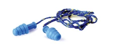 Walkers Safety Game Ear Blue Contour Rubber Corded Ear Plugs (GWP-TPRCORD-BL)