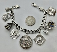 Colgantes de plata esterlina de compromiso de amor de boda de novia y novio MCM de colección