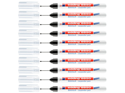 10 x Edding 8850 Bohrlochmarker Tieflochmarker Carpenter pen 1 mm schwarz