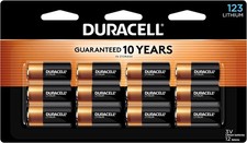 Duracell CR123A 3V Lithium Battery, 12 Count Pack of 1 , 3 Volt High Power...