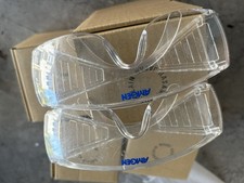 Safety Glasses, CLEAR Lens-TWO PAIRS