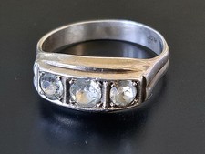 Original Art Déco SILBER 835 Ring Gr. 65 Antik Schmuck 