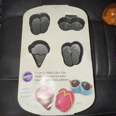 Summer 6 Cavity  Non-Stick Pan from Wilton # 0330 Ice Cream Cone Sun Glasses