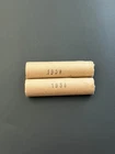 2 Roll Lot 1958 BU Uncirculated Old Bank Wrap Lincoln Wheat Penny Cent 1C