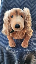 Steiff XXL Dackel Waldi Dachshund 4140/28 Knopf und Fahne 45cm lang