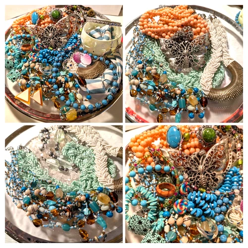 New ListingVtg Costume Jewelry Lot of 29 Mixed Earrings Bracelets Necklace Rings Wearable