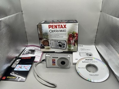 Pentax Optio M40 8mp CCD Compact Digital Camera w/Box No Charger