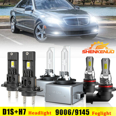 For Mercedes-Benz S550 2007-2010 LED HID Headlight +Fog Light Bulbs Combo 6PCS