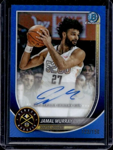2025-26 Bowman Jamal Murray Chrome Auto Autograph Blue Refractor #/150 Nuggets