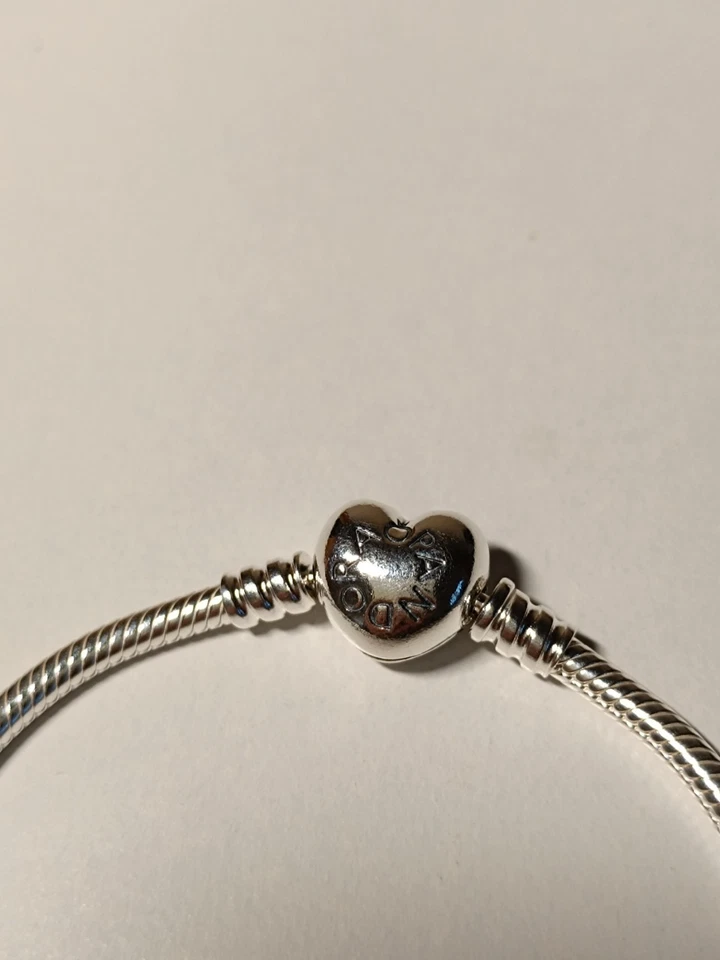 Pandora Moments Herz und Schlangen-Gliederarmband Sterling-Silber 590719-18 - Bild 4 von 4