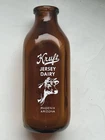 Vintage Kruft Jersey Dairy Ranch Brown Glass Qt Milk Bottle Phoenix Arizona