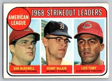 1969 Topps A.L. Strikeout Leaders (McDowell/McLain/Tiant) #11