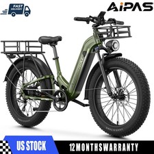 26" FAT TIRE ADULTS ELECTRIC BIKE 1800W PEAK 36MPH 48V 17.5AH MOUNTAIN E-BIKE