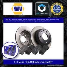 2x Solid Brake Discs and Pads fits KIA CEED ED 1.6D Rear 06 to 12 262mm Set Pair