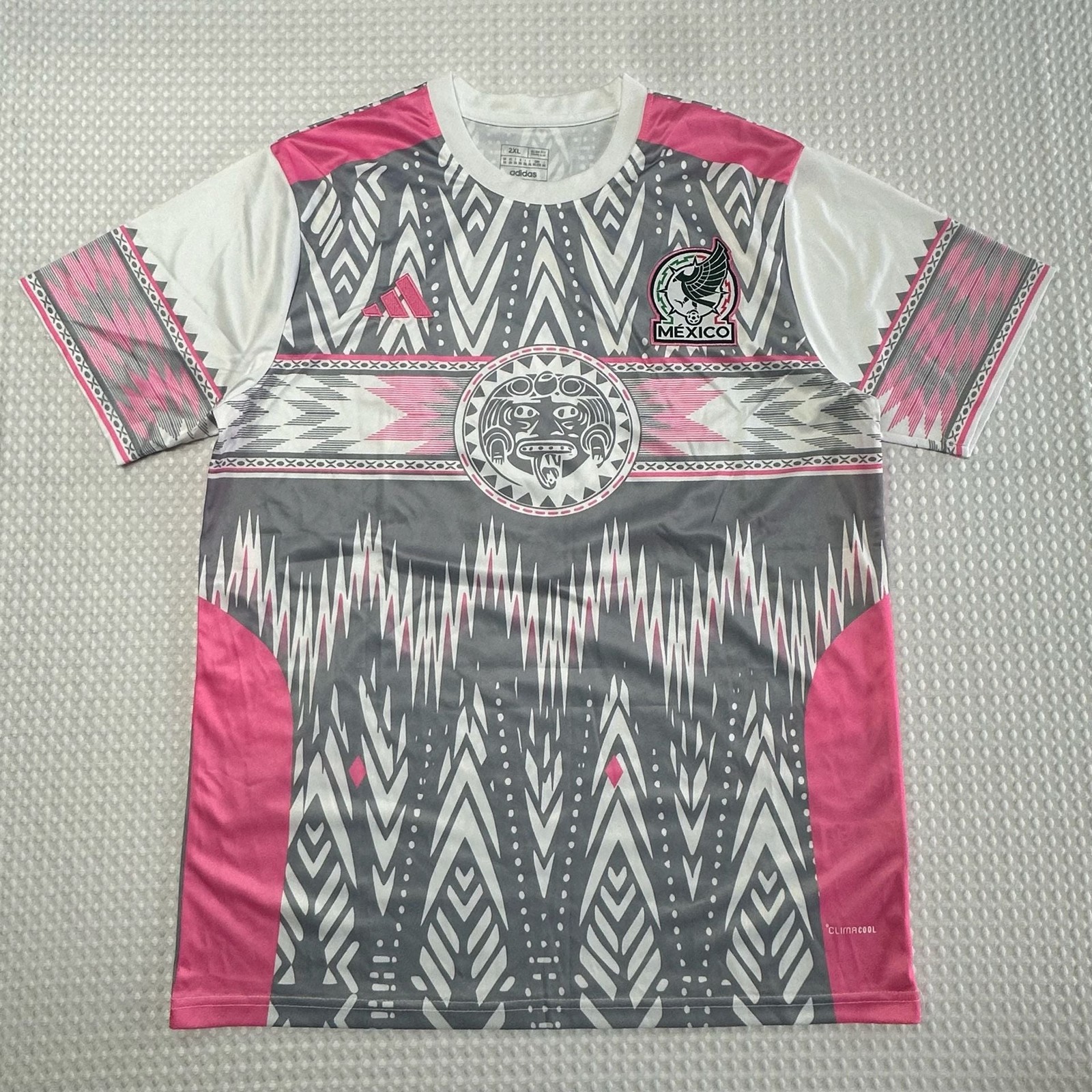 Adidas Mexico Special Edition Grey Pink Soccer Jersey 2XL Hormiga Glez 14