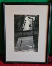 Framed Black And White Photograph Depicting A Street Scene W11" L15"