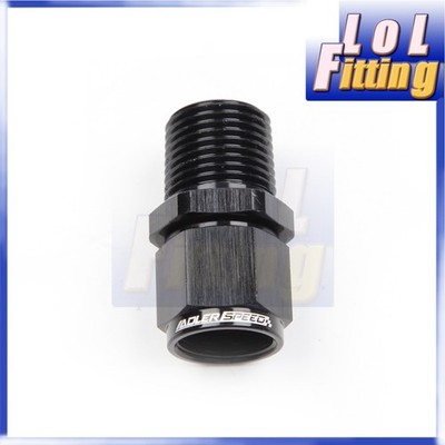 US SHIP 8AN -8AN Female To 1/2'' NPT Male Swivel Straight Fitting Adapter Black