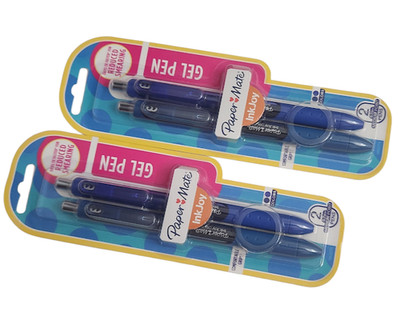 2 PACKS 4 PENS PAPER MATE  BALLPOINT GEL PEN INKJOY 0.7MM MEDIUM POINT INK