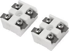 Ceramics Terminal Blocks High Temp Porcelain Ceramic Connectors 2 Way Fo