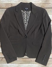 Apt.9 Womens Size 6 Brown Single Button Blazer