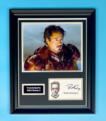 Robert Downey Jr Signed Photo Framed & COA Autograph Memorabilia Iron ...