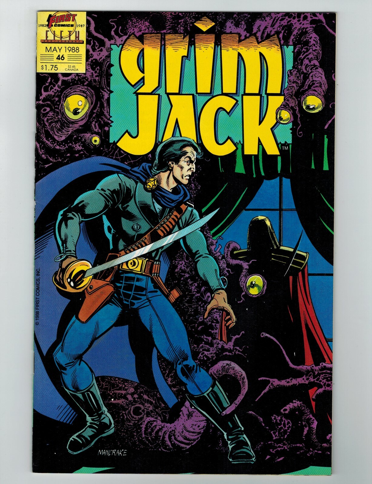 Grim Jack #46 Comic Book May 1988 First Comics