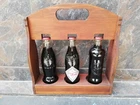 Vtg Rare Limited Edition Collectibles Coca-Cola 3 Bottle Wooden Display Stand