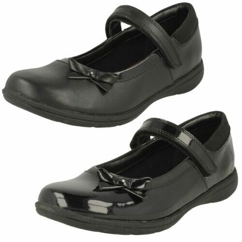 Chaussures Clarks Filles Bleu Verni Pointure 5F - Modèle Jesse Shin, Slip-on En Cuir