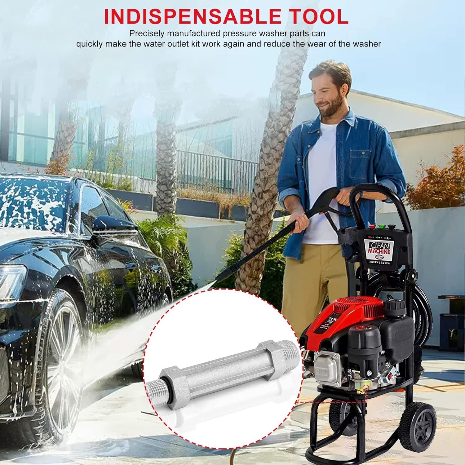 Pressure Washer Parts Outlet Tube Replacement for Craftsman Power Washer