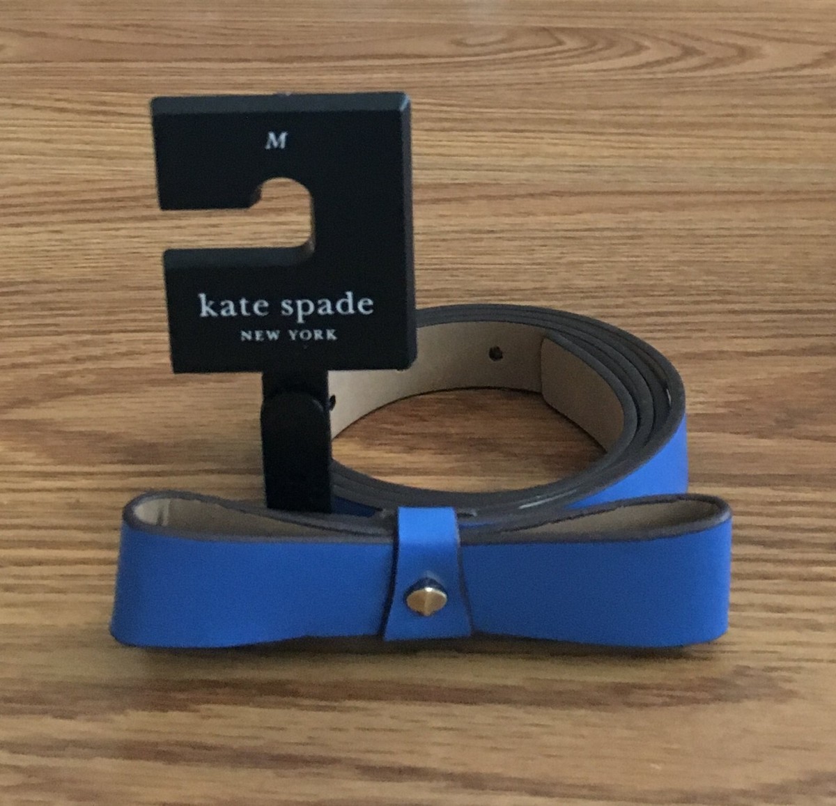 NWT Kate Spade New York Skinny Bow Belt - Blue - Size M  display picture 3