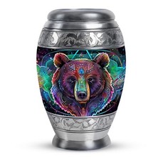 Bear Cremation Urn Burial, Large Urn Human Ashes Adult, 10 Inch