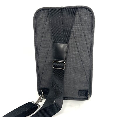 TUMI Morado Sling Crossbody Day Bag Gray Plaid with Black Trim | eBay