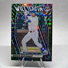 2021 Panini Mosaic - Kris Bryant Will To Win Green Prizm Insert #WTW3 Cubs