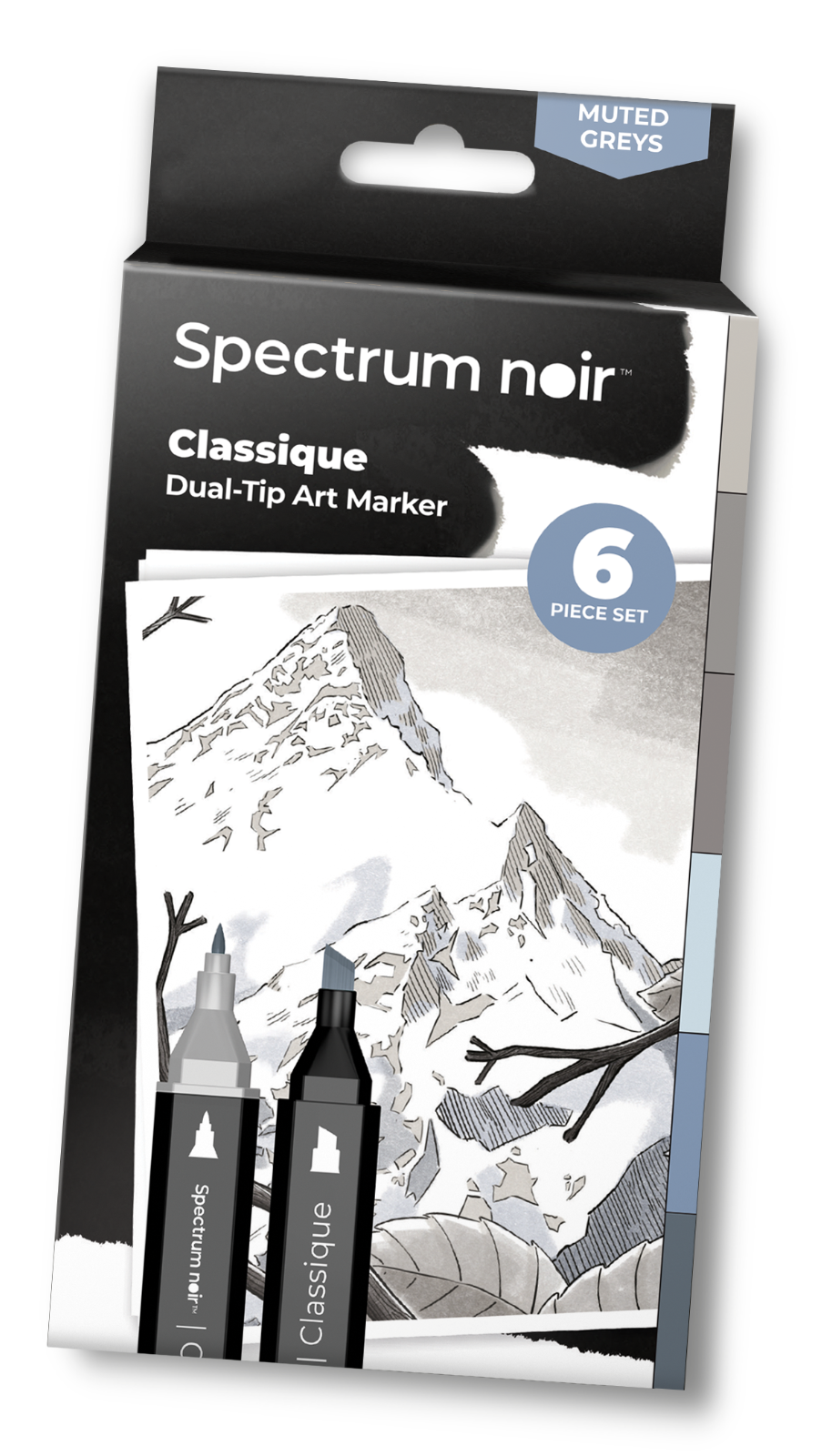Spectrum Noir Classique MUTED GREYS Premium Alcohol Blendable Artist Pens
