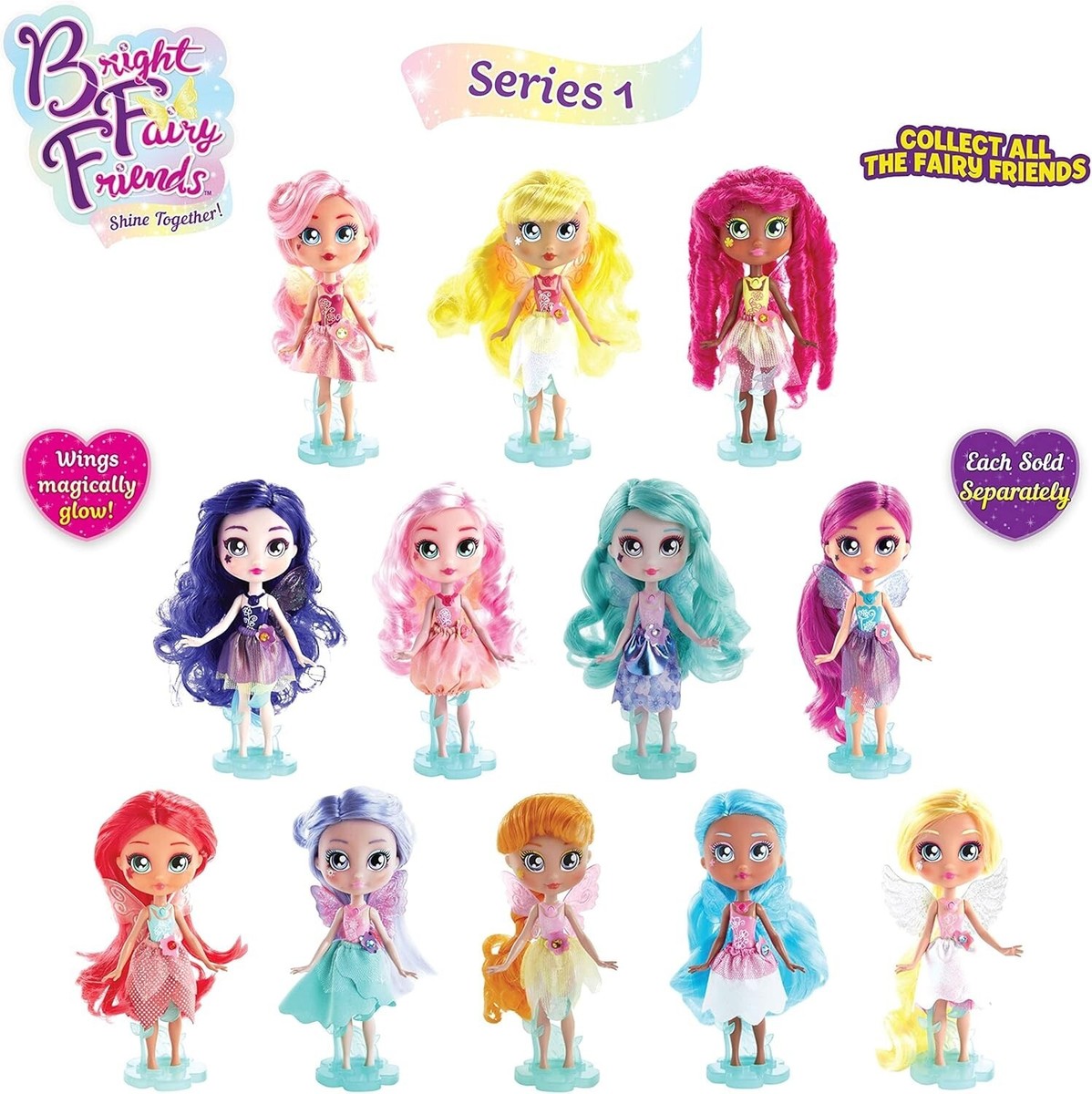 Bright Fairy Friends Doll Night Fairy Lights Collectible Assorted