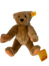 Steiff Margaret Strong Gold Mohair Teddy Bear 9" 0155/26 1984 With Tags