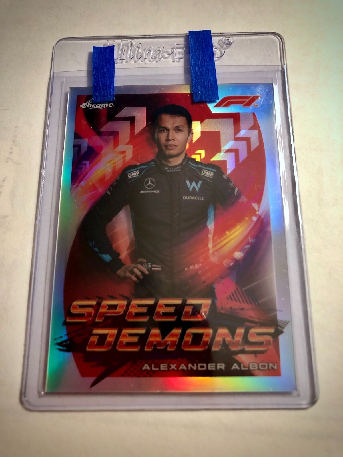 2022 Topps Chrome F1 ALEXANDER ALBON SD-AA Speed Demons Refractor