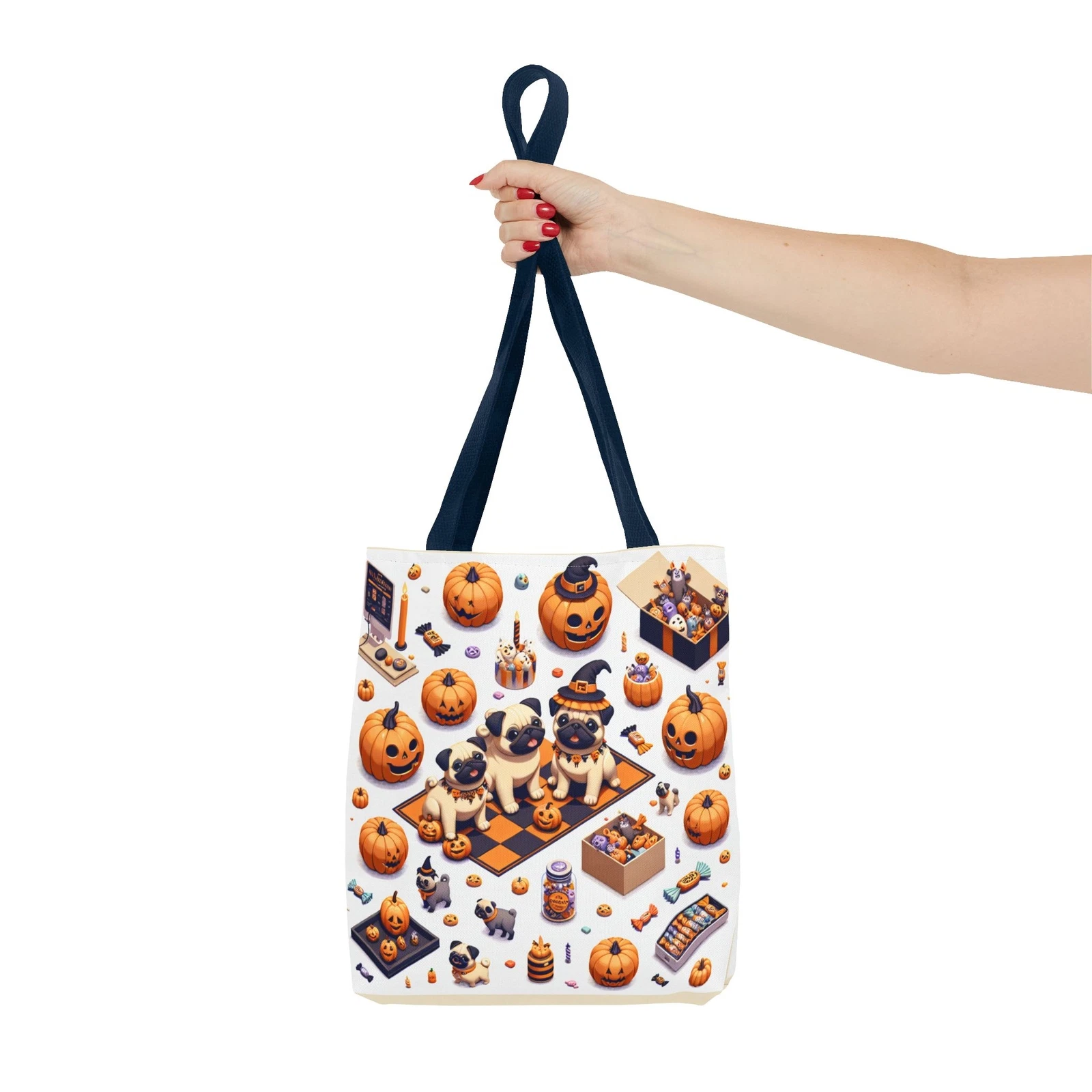 Halloween and Pugs Tote Bag