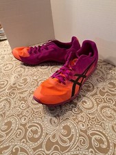 Asics Hyper XC 2 1093A080 Running Cleats Shoes Sneakers Size 10 orange purple