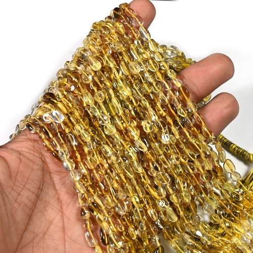 Songea Golden Sapphire Plain Oval Shape Healing Gemstone Craft Making Beads 13" - Picture 10 of 14