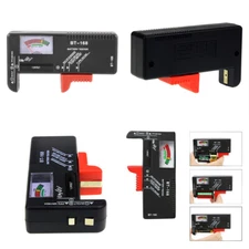 US 2 Pack AA AAA C D 9V Battery Universal Volt Tester Checker Button Cell