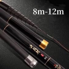 8m 9m 10m 11m 12m Telescopic Fishing Rod Carbon Fiber Stream Pole Long Hard Rods