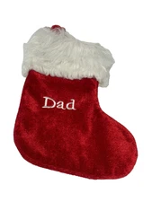 mini small red white christmas stocking family member DAD